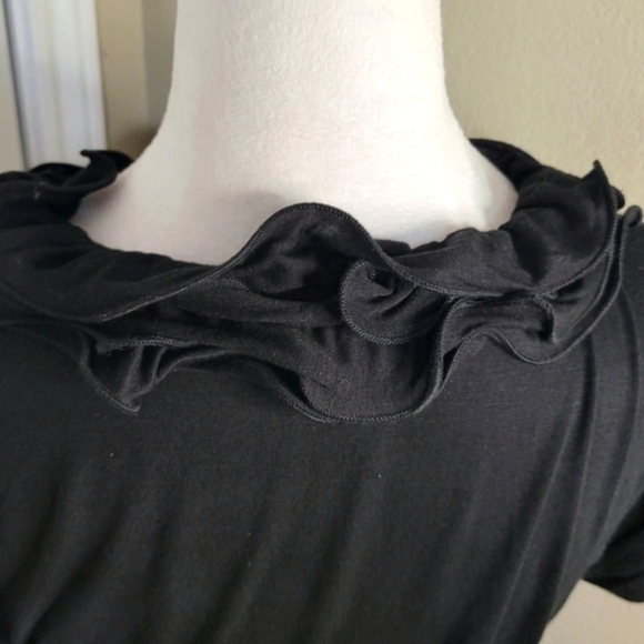 B.Wear Short Sleeve Size L Swirl Collar Blouse - Picture 7 of 13